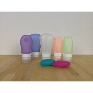 Silicone Travel/Gym/Organizer Toiletry Container bottles, 7 pc